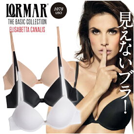 LORMAR/ロルマー SUSAN スーザン/NEWBASICイタリア/インポートランジェリーモールドカップ/透明ストラップ3/4カップブラ