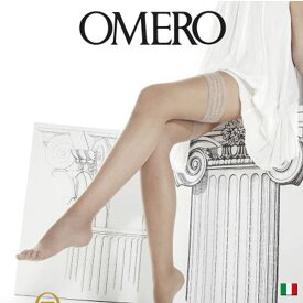OMERO オメロ AESTIVA8 autoreggenteライクラ&reg;ファイバー/イタリア製オールシーズン/つま先スルー/8デニールガーターストッキング