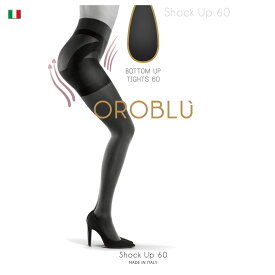 楽天スーパーSALE 50%OFF OROBLU オロブル BOTTOM UPShock Up 60インポートタイツ補整　ヒップアップ　下腹スッキリ　美尻オールシーズン/コットン風ガゼットシェイプアップガードル付きタイツ