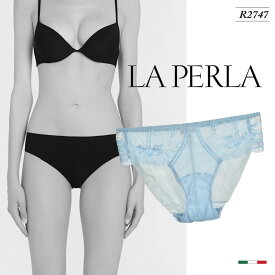 La Perla／ラ ペルラ　12380イタリア　ビキニショーツ直輸入イタリアインポートランジェリー2WAYストレッチドットレース花刺繍レースチュールシームレス