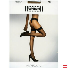 Wolford ウォルフォードINDIVIDUALインディヴィデュアル10ガーターストッキング10デニールインポートレッグウェア2WAYストレッチつま先補強タイプマット