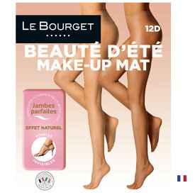 Le Bourget／ル ブルジェ【BEAUTE D’ETE 】BEAUTE D’ETE　MAKE UP MAT インポートストッキング12デニール2WAYストレッチつま先スルータイプコンフォートベルトフラットシーム