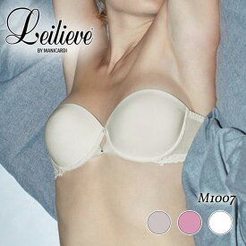 Leilieve／レイリエヴ DESIRE’（ディザイア）イタリア ブラ ストラップレスブラ直輸入イタリアインポートランジェリー2WAYストレッチドットチュールマイクロファイバーラインストーン花モチーフ