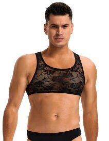 セクシーランジェリー 男性用 トップ ブラジャー ブラ 大きいサイズM-2XL下着