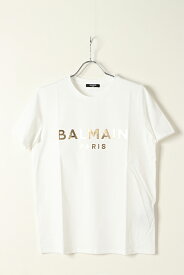 【23%OFF】BALMAIN バルマン BF2 T-SHIRTS METALIC LOGO{11EF000B020-GAD-BAS}