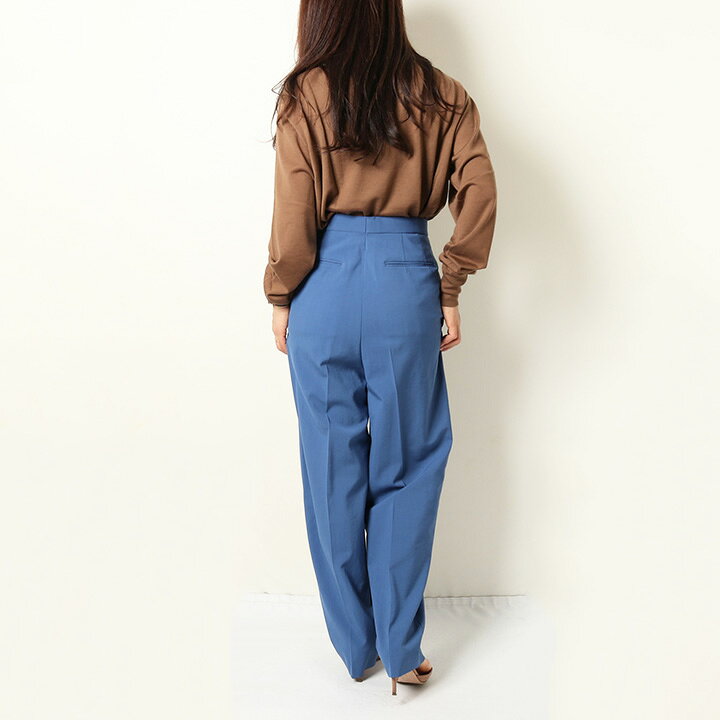 楽天市場】BLAMINK ブラミンク ウールタックテーパードパンツ{7914-299  