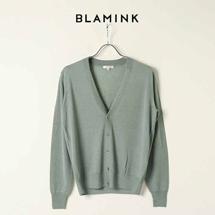 楽天市場】BLAMINK ブラミンク カシミヤシルク18G Vネックカーディガン  