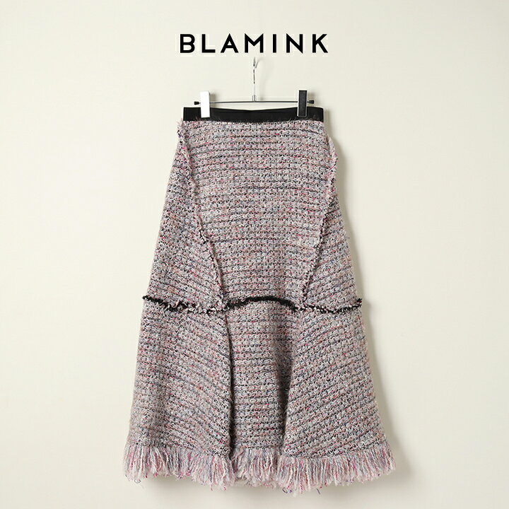 楽天市場】【40%OFFセール】BLAMINK ブラミンク ツイードフリンジ  