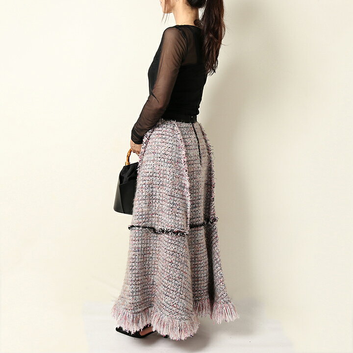 楽天市場】【40%OFFセール】BLAMINK ブラミンク ツイードフリンジ  