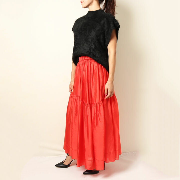 楽天市場】【50%OFF】BLAMINK ブラミンク FALL シルクギャザー ロング  