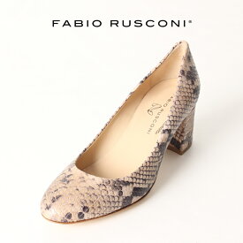 【23%OFF】FABIO RUSCONI ファビオルスコーニ SOFIA 167 PITONE サケットチャンキーヒールパンプス{-AIS}