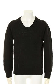 9200 by attack the mind 7 キュウセンニヒャク by アタックザマインドセブン Basket woven original U-neck pullover{-AFA}