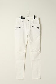 BALMAIN バルマン BH1 PANTS DENIM BIKER ZIP SLIM{11MG005032D-OFA-BAS}