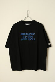 el conductorH コンダクター COTTON GLITTER PRINT T-SHIRT 'NEWHELL{-BCS}