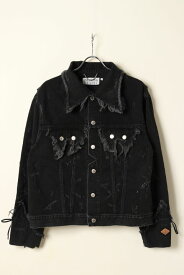 el conductorH コンダクター LACE UP SLEEVE DISTRESSED JEAN JKT{-BCS}