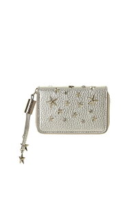 JIMMY CHOO W~[`E WASHED METALLIC DEERSKIN WITH CRYSTAL STARS{-AGS}