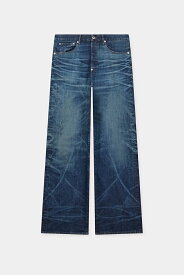 KENZO ケンゾー ターンアップ ワイド フィット ジーンズ ジャパニーズ デニム {-BEA}