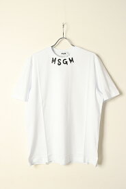 MSGM エムエスジーエム ブラッシュストローク ロゴTシャツ{-BCS}