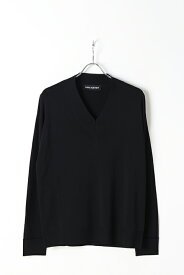 【30％offセール】Neil Barrett ニールバレット DEEP V-NECK 16GG SWEATER{BMA1081-N618-01-BJS}