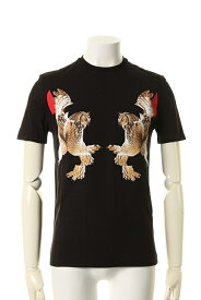 【50％offセール】Neil Barrett ニールバレット MIRRORED MODERNIST OWL T-SHIRT{PBJT182S-E519S-01-AGS}