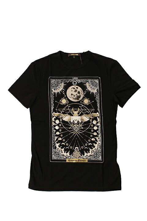 楽天市場】Roberto Cavalli ロベルトカヴァリ T-SHIRT MOON-CYCLE{RC