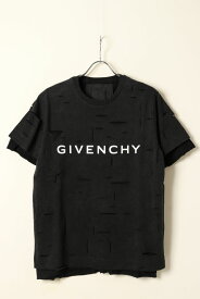 GIVENCHY ジバンシィ 2 LAYERS CLASSIC FIT HOLE T-SHIRT{-BCS}