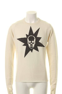 �y30%OFF�Z�[���zlucien pellat-finet ���V�A�� �y���t�B�l INTARSIA EXPLOSION SKULL�iF�jROUND NECK{-AGA}