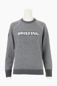 【20%OFFセール】ブリーフィング ゴルフ BRIEFING WOMEN’S BIRDS EYE LOGO CREWNECK KNIT{-BEA}レディース ゴルフウェア ニット セーター 冬ゴルフ