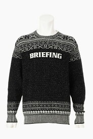 【12/10迄：10%OFFセール】ブリーフィング ゴルフ BRIEFING HOL MEN’S FAIR ISLE CREWNECK KNIT{-BEA}