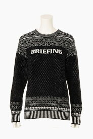 ブリーフィング ゴルフ BRIEFING HOL WOMEN’S FAIR ISLE CREWNECK KNIT{-BEA}
