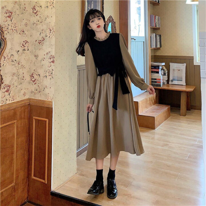 楽天市場】ワンピース レディース ロングワンピース ロング丈 フレア 