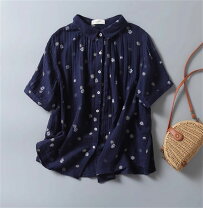 楽天市場】花柄 シャツ 半袖（カラーネイビー）（レディース 