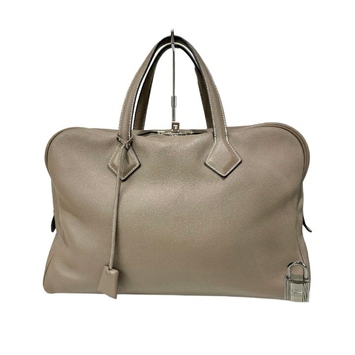 楽天市場】【中古】エルメス ヴィクトリア2 12H エトゥープ シルバー  