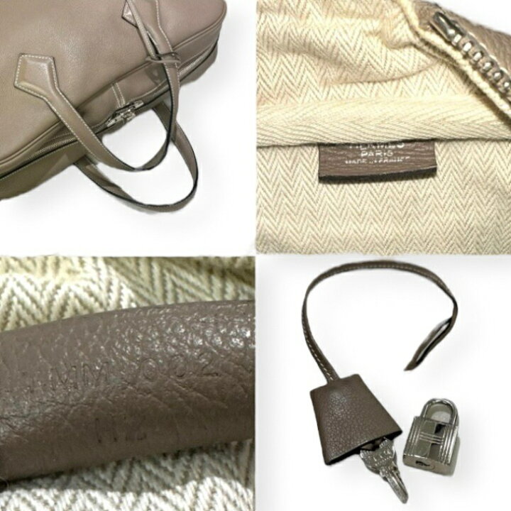 楽天市場】【中古】エルメス ヴィクトリア2 12H エトゥープ シルバー  