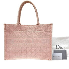 【中古】ディオール　ブックトート　キャンバス　ピンク　トートバッグ　2020年　Christian Dior《送料無料》