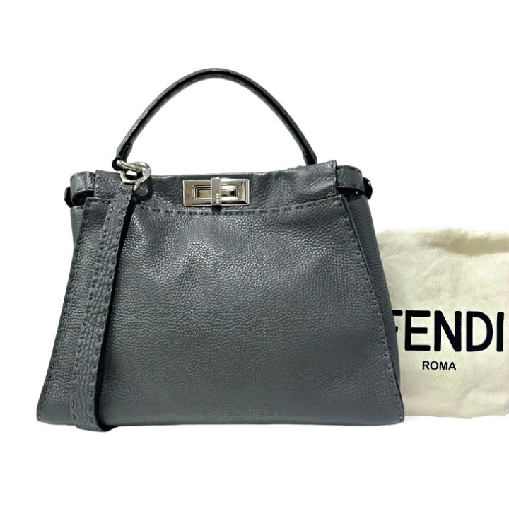 楽天市場】【中古】フェンディ ピーカブー セレリア アスファルト 