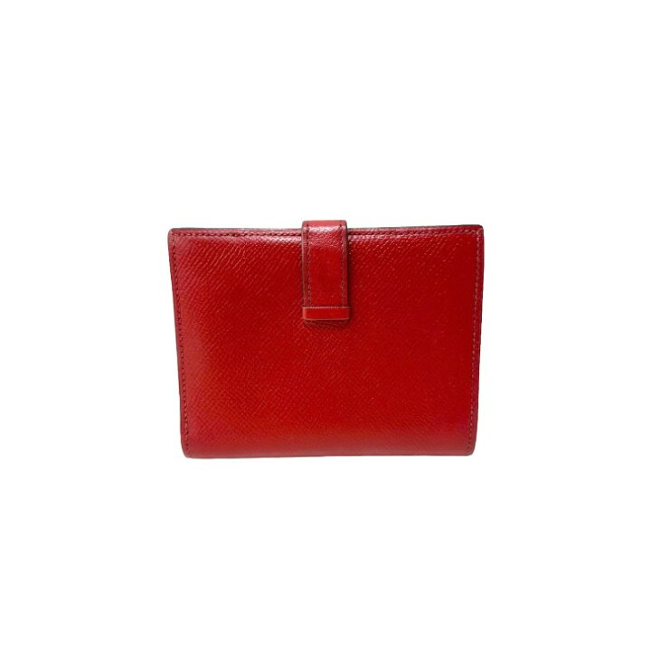 楽天市場】【中古】エルメス ベアン コンパクト 赤 シルバー金具  
