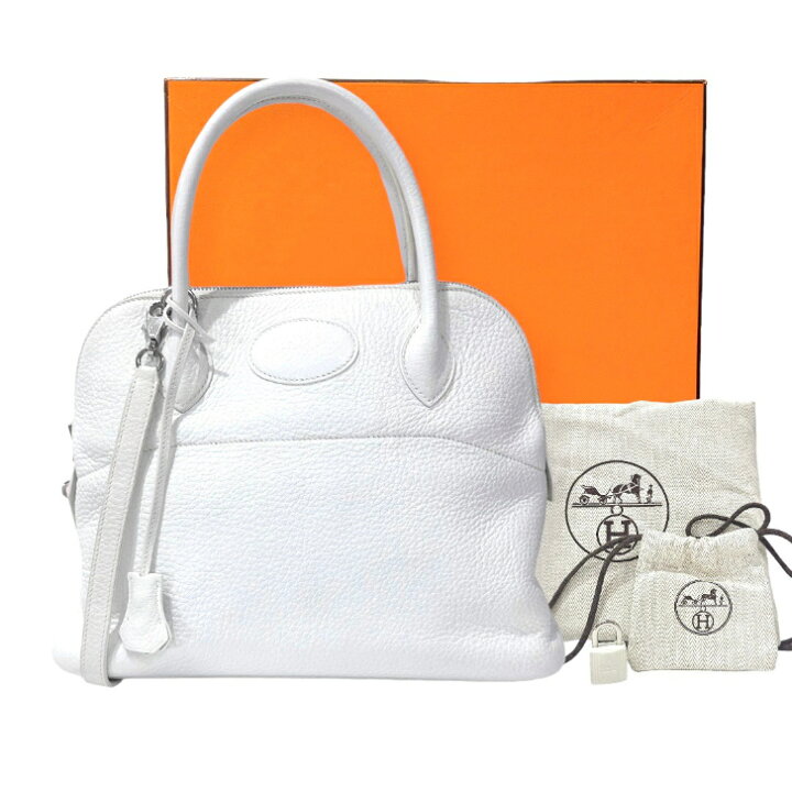 楽天市場】【中古】エルメス ボリード31 トリヨンクレマンス 白  