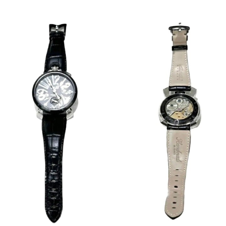 楽天市場】【中古】ガガミラノ マヌアーレ48mm 腕時計 手巻き カーボン 
