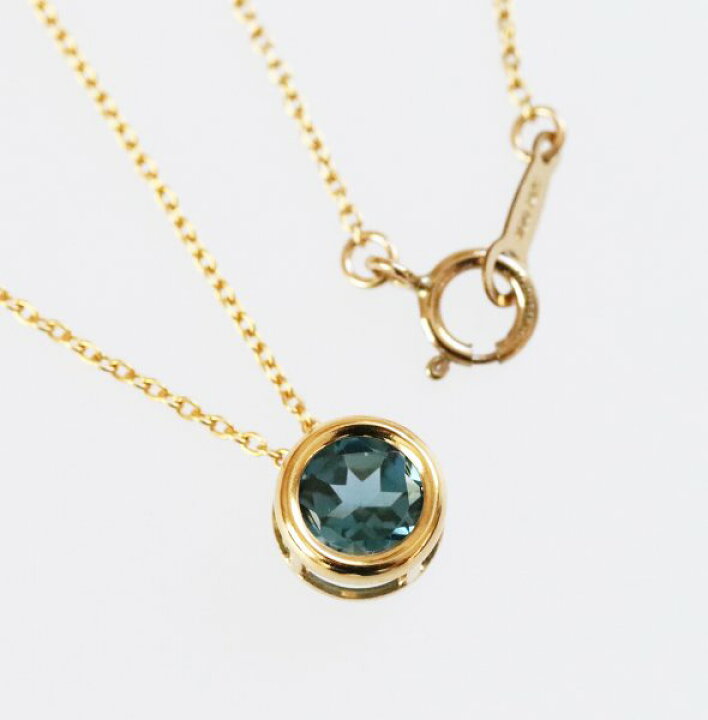 楽天市場】【再入荷】ロンドンブルートパーズ 一粒 ネックレス（6ミリ 