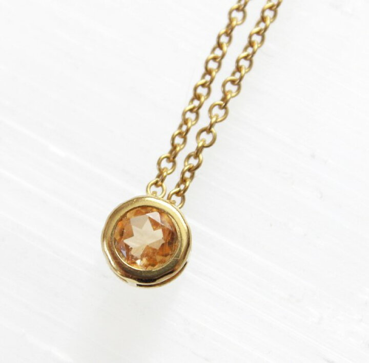 楽天市場】【再入荷】インペリアルトパーズ 一粒 ネックレス（4ミリ  