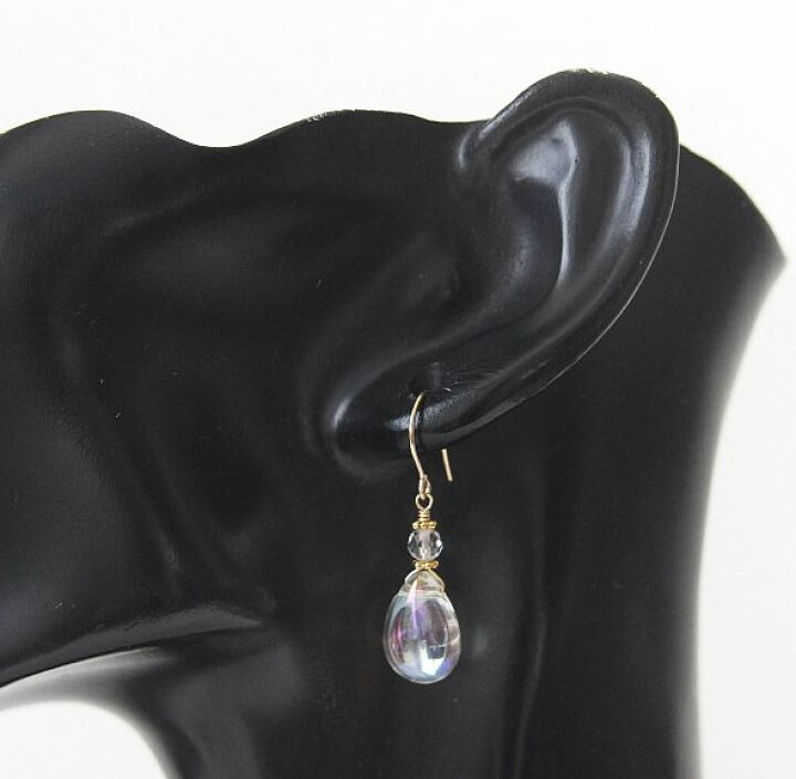 楽天市場】【再入荷】アクア クリスタル デザイン ピアス（水晶 ペア 