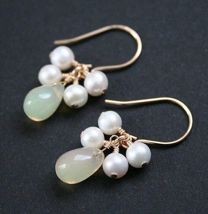 楽天市場】【SALE】プレシャス オパール パール ピアス 14KGF 天然石 