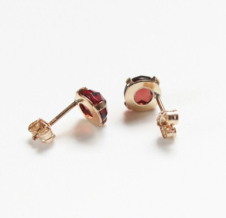 楽天市場】【再入荷】ガーネット 一粒 ピアス（ローズカット）14KGF 