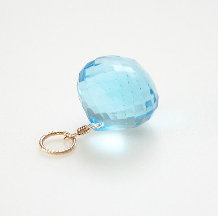 楽天市場】【SALE】ブルートパーズ 一粒 チャーム（オニオンカット 