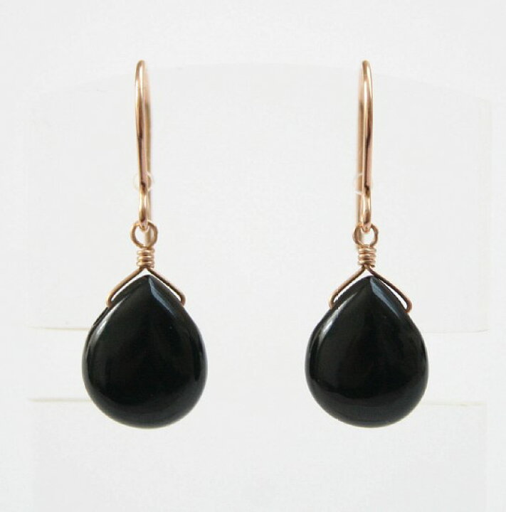 楽天市場】モリオン 一粒 ピアス（黒水晶）14KGF 天然石 アクセサリー 