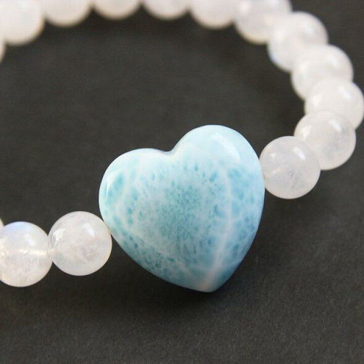 楽天市場】1点もの ラリマー レインボームーンストーン ブレスレット  