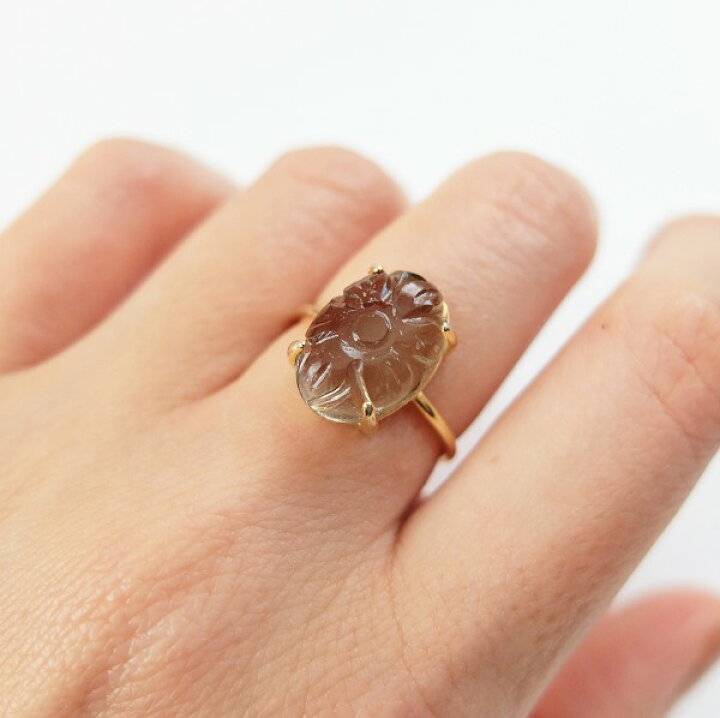 楽天市場】スモーキークォーツ（煙水晶）一粒 リング（オーバル 