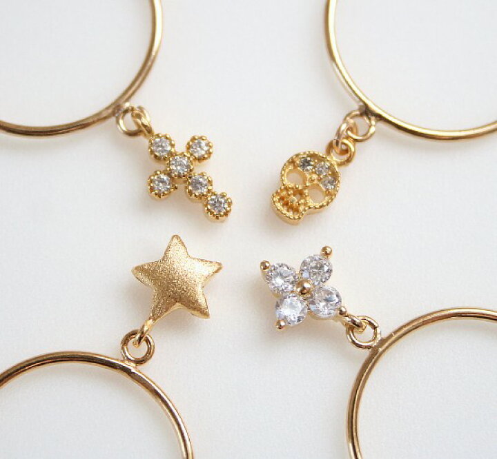 楽天市場】【SALE】キュービック フラワー チャームリング（A）指輪  