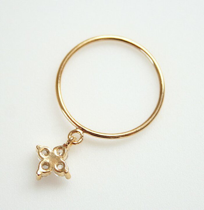 楽天市場】【SALE】キュービック フラワー チャームリング（A）指輪  